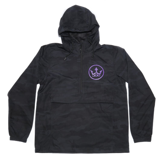 Purple Crown Logo Windbreaker (Black)