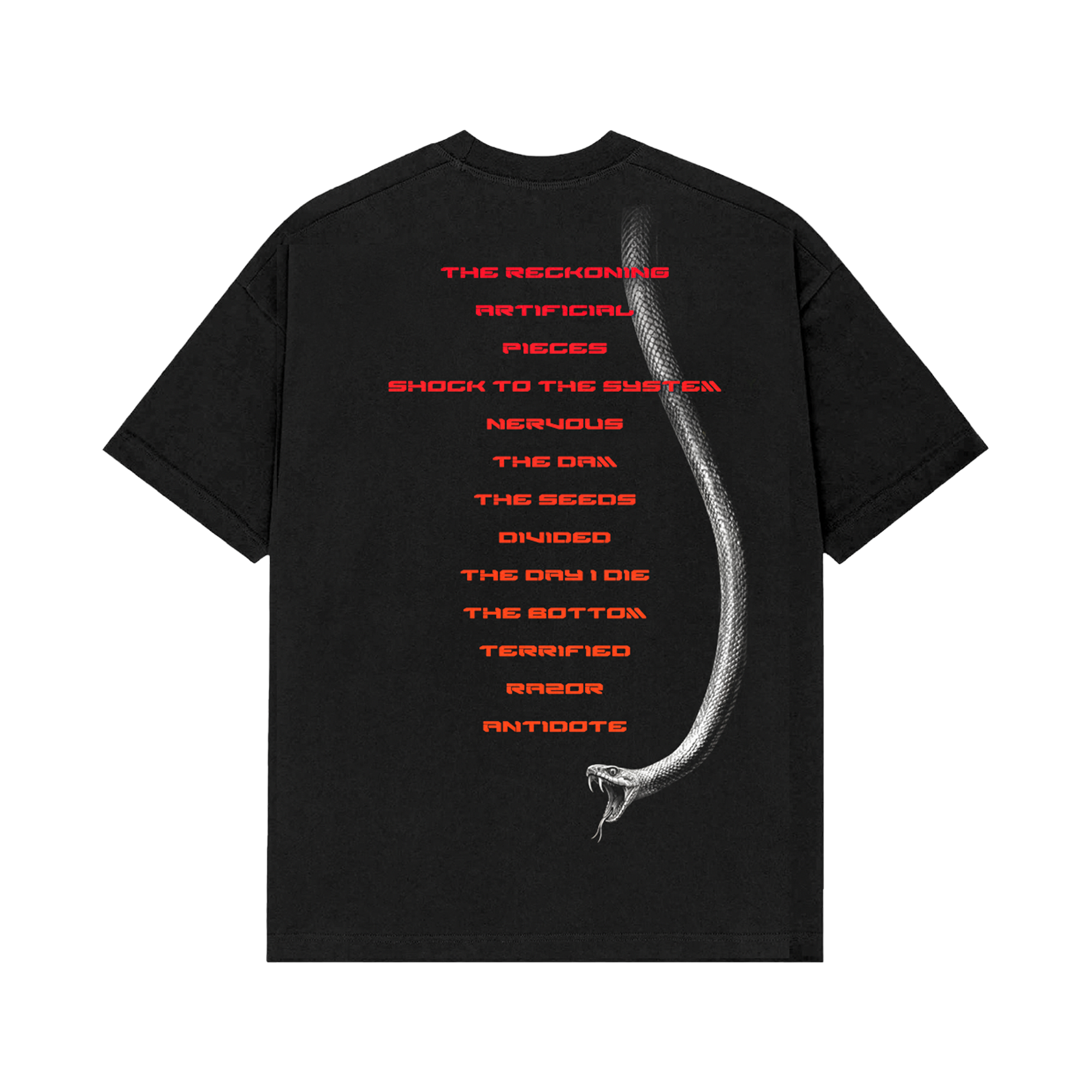 Shock to the System Track List Tee